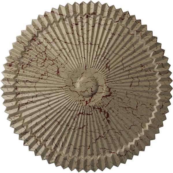 Ekena Millwork Shakuras Ceiling Medallion (Fits Canopies up to 5"), Hand-Painted Gobi Desert Crackle, 24"OD x 3"P CM24SHGDC - main